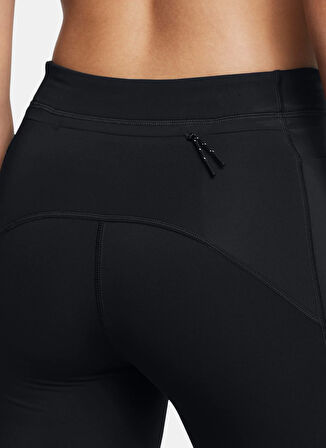 Siyah Kadın Lastikli Bel Dar Kalıp Tayt 1386345-001 UA Run Anywhere Shorts