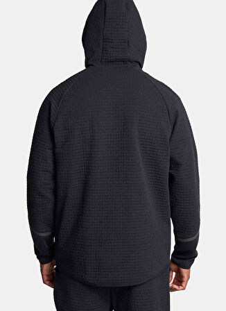 Siyah Erkek Kapüşon Yaka Normal Kalıp Sweatshirt 1386543-001 UA Unstoppable Flc Grid