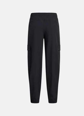 Under Armour Normal Paça Siyah Kız Çocuk Eşofman Altı 1386527-001-UA Rival Woven Cargo Pa