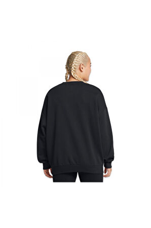 Under Armour 1386463 Ua Rival Fleece Os Crew Siyah Kadın Sweatshirt