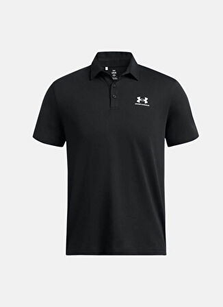 1386608-001 UA Icon Polo Siyah Polo Yaka Loose Fit Erkek Polo T-Shirt