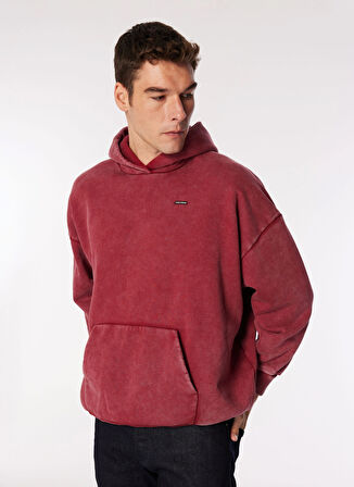 Bordo Kadın Yuvarlak Yaka Normal Kalıp Sweatshirt 1386485-625 UA Icon HWT Flc OS Hdy