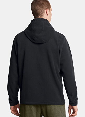 Siyah Erkek Kapüşon Yaka Normal Kalıp Sweatshirt 1387571-001 UA Expanse Fleece Hoodi