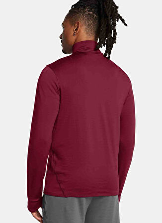 Bordo Erkek Yuvarlak Yaka Normal Kalıp T-Shirt 1387793-625 UA Vanish CW 1/4 Zip