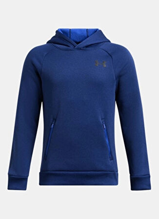 Under Armour Düz Erkek Mavi Sweatshırt 1386704-432-UA B Armour Flc Pro Hoo