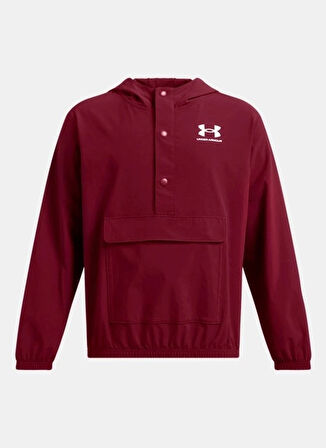 Under Armour Düz Kız Çocuk Bordo Sweatshırt 1386701-625-UA B Icon Woven Anorak