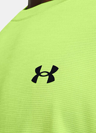Yeşil Erkek Yuvarlak Yaka Normal Kalıp T-Shirt 1382796-304 UA Tech Textured SS