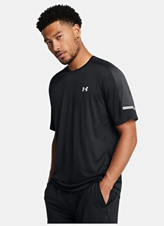 Siyah Erkek Yuvarlak Yaka Normal Kalıp T-Shirt 1385976-001 UA Tech Utility SS