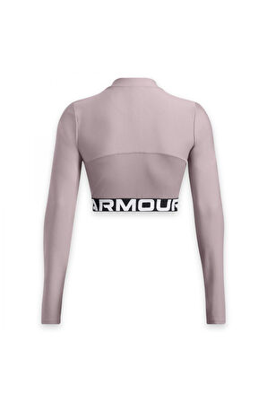 Under Armour 1388692 Heatgear Rib 1/4 Zip Ls Gri Kadın T-Shirt