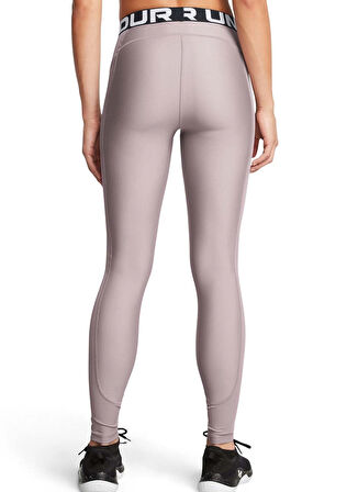 Gri Kadın Lastikli Compression Fit Desenli Tayt 1388693-015 HeatGear Rib Legging