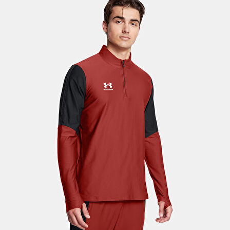 Under Armour Challenger Pro 1/4 Zip Erkek Kırmızı Futbol Üstü