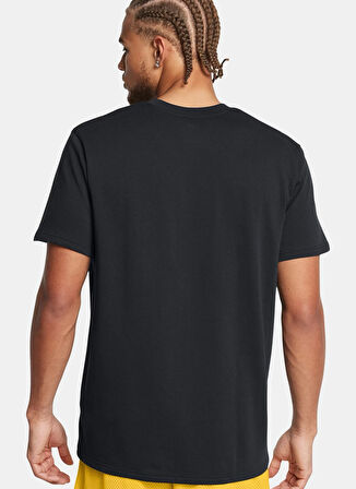 Siyah Erkek Yuvarlak Yaka Normal Kalıp T-Shirt 1387107-001 Curry Hvyweight Logo Te