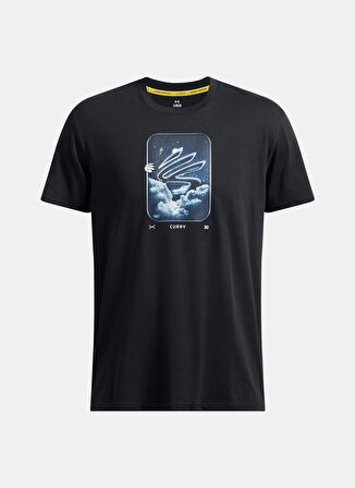 Siyah Erkek Yuvarlak Yaka T-Shirt 1387108-001 Curry Hvyweight Trend T