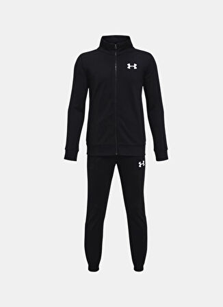 Under Armour Düz Siyah Kadın Eşofman Takımı 1363290-005-UA Rival Knit Track Sui