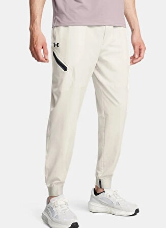 Beyaz Erkek Lastikli Bel Eşofman Altı 1388823-110 UA Unstoppable Joggers