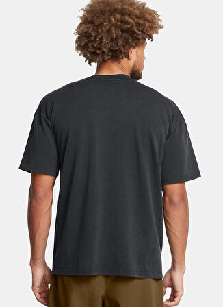 Under Armour 1389147-001-UA M HW OS LOGO WASH SS Siyah Bisiklet Yaka Normal Düz Erkek T-Shirt