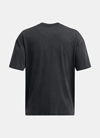 Under Armour 1389147-001-UA M HW OS LOGO WASH SS Siyah Bisiklet Yaka Normal Düz Erkek T-Shirt