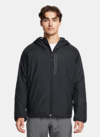 Siyah Erkek Fermuarlı Yaka Normal Kalıp Zip Ceket 1388902-001 UNSTOPPABLE INS JACKET