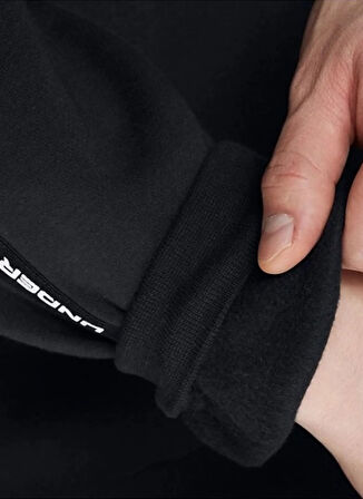 1389357-001 UA Icon Fleece Crew Tap Yuvarlak Yaka Fitted Siyah Erkek Sweatshirt