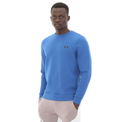 A1389351-432-432 Under Armour Ua Unstoppable Flc Crew Eu Erkek Sweatshirt Mavi