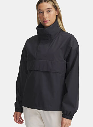 Under Armour 1388822-016-UA Cloudstrike Anorak Gri Dik Yaka Normal Düz Kadın Yağmurluk