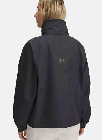 Under Armour 1388822-016-UA Cloudstrike Anorak Gri Dik Yaka Normal Düz Kadın Yağmurluk