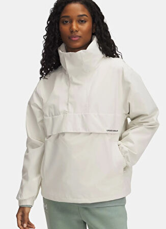Under Armour 1388822-279-UA Cloudstrike Anorak Taş Dik Yaka Normal Düz Kadın Yağmurluk