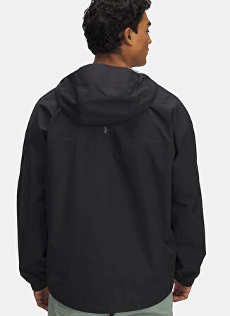 Under Armour 1388821-001-CLOUDSTRIKE ANORAK Siyah Kapüşon Yaka Normal Düz Erkek Yağmurluk