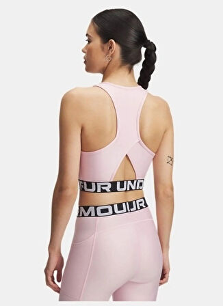 Under Armour 1388694-647 HeatGear Rib Tank Pembe Fitted Düz Kadın Atlet