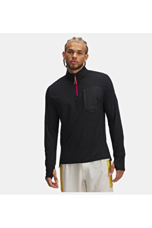 Erkek UA Trail Run Çeyrek Fermuarlı Uzun Kollu T-shirt 1383244-002