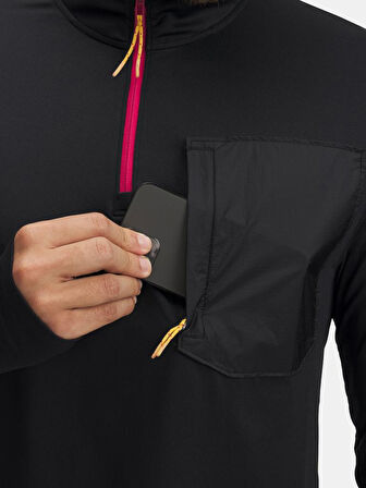 Erkek UA Trail Run Çeyrek Fermuarlı Uzun Kollu T-shirt 1383244-002