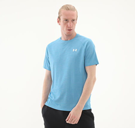 A1382796-452 Under Armour Ua Tech Textured Ss Erkek T-Shirt Mavi