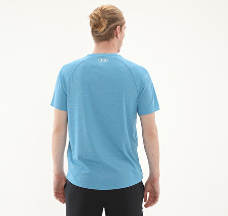 A1382796-452 Under Armour Ua Tech Textured Ss Erkek T-Shirt Mavi