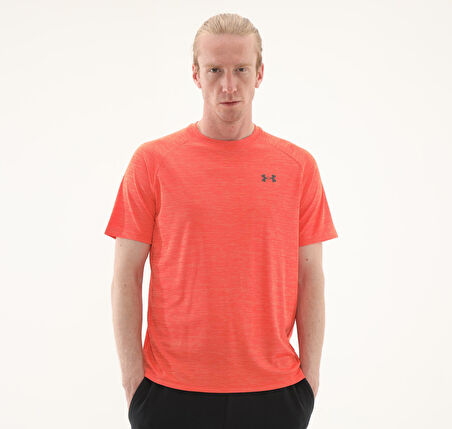 A1382796-847 Under Armour Ua Tech Textured Ss Erkek T-Shirt Turuncu