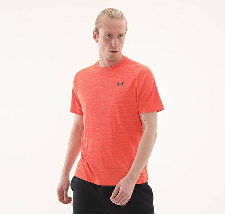 A1382796-847 Under Armour Ua Tech Textured Ss Erkek T-Shirt Turuncu
