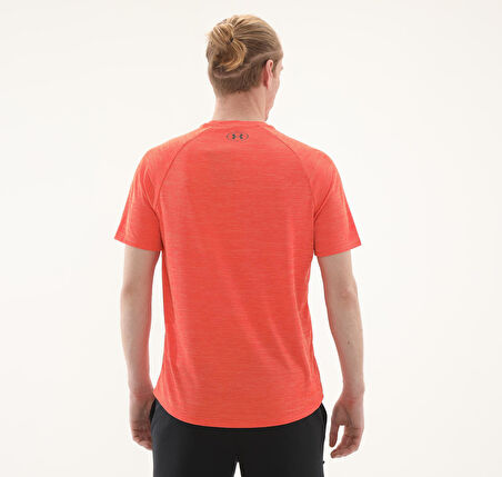 A1382796-847 Under Armour Ua Tech Textured Ss Erkek T-Shirt Turuncu