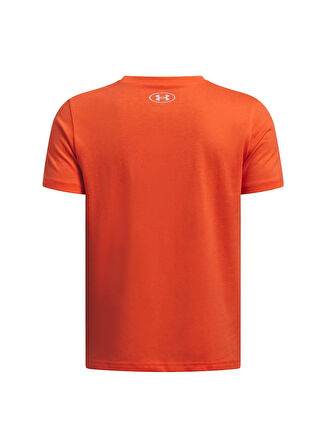 Under Armour Baskılı Kırmızı Erkek Çocuk T-Shirt 1390003-847-UA B SPLIT BIG LOGO SS