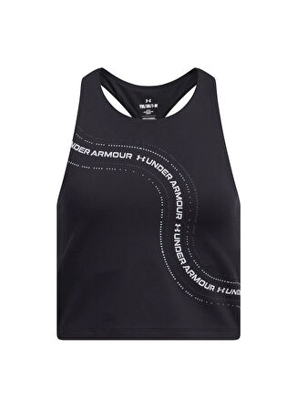 Under Armour Düz Siyah Kız Çocuk Atlet 1390079-001-G Motion Branded Crop T