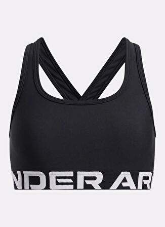 Under Armour Düz Siyah Kız Çocuk Sporcu Büstiyer 1390066-002-G Crossback Bra