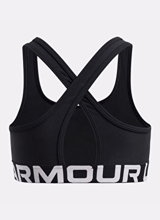 Under Armour Düz Siyah Kız Çocuk Sporcu Büstiyer 1390066-002-G Crossback Bra