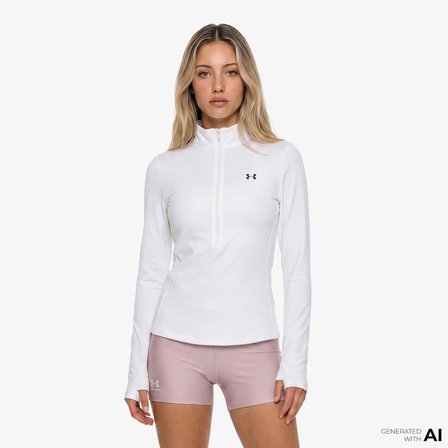 Under Armour Motion 1/2 Zip Emea Kadın Beyaz Antrenman Sweatshirt
