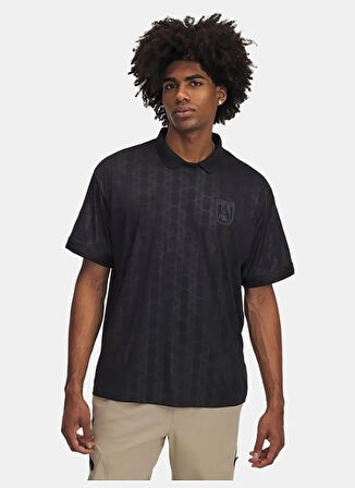 1390110-001 M's 96 Terrace Jsy SS Polo Yaka Loose Fit Baskılı Siyah Erkek T-Shirt