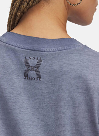 Under Armour 1389568-044 UA Run 96 Graphic SS Gri Yuvarlak Yaka Loose Fit Baskılı Kadın T-Shirt