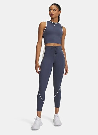 Under Armour 1389570-044 UA Run 96 Tights Gri Düz Kadın Tayt