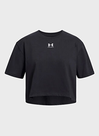 Under Armour Düz Siyah Erkek Çocuk T-Shirt 1389755-001-UA Rival SS