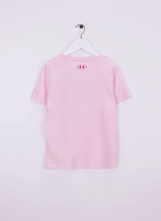 Under Armour Baskılı Pembe Kız Çocuk T-Shirt 1389769-647-UA Big Logo UA Fill SS