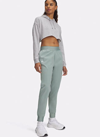 1382727-348 UA Rival Hi Rise Woven Lastikli Bel Loose Fit Yeşil Kadın Eşofman Altı