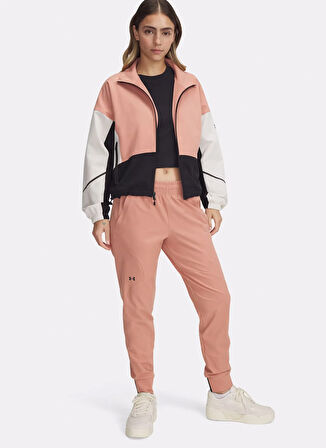 1376926-698 UA Unstoppable Jogger Lastikli Bel Loose Fit Pembe Kadın Eşofman Altı
