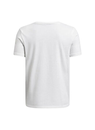 Under Armour Düz Beyaz Erkek Çocuk T-Shirt 1387102-101-Curry Logo Tee
