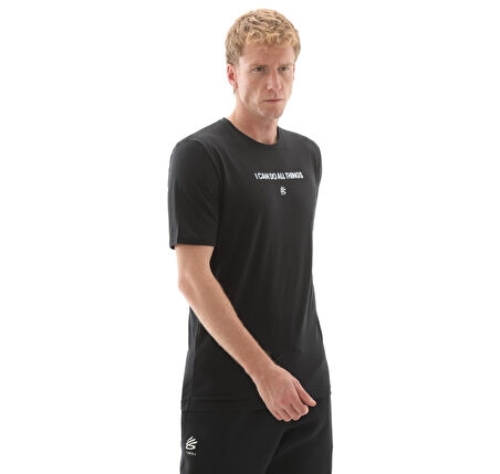 A1390408-001 Under Armour Curry Playable Tee 2 Erkek T-Shirt Siyah